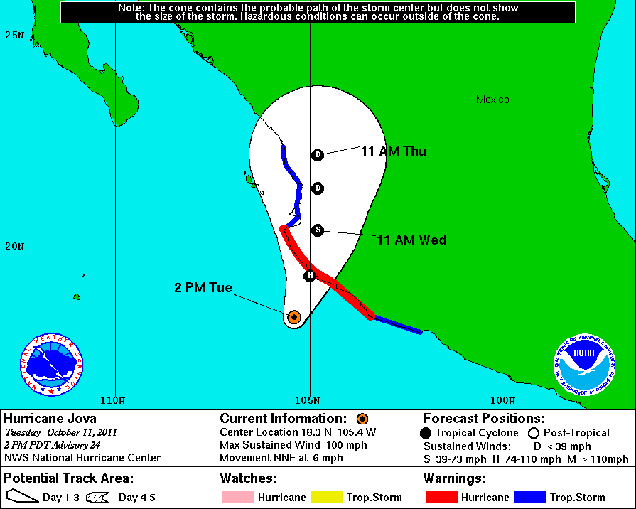 Hurricane Jova heading to Mexico Earth EarthSky