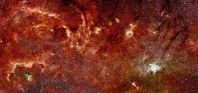 Imagem em infravermelho do centro galáctico
