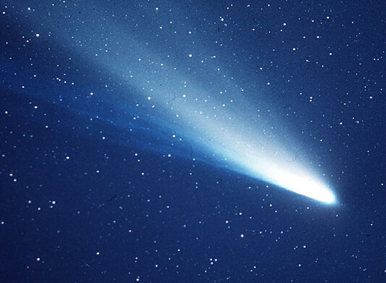 Halley's Comet, the parent of the May Eta Aquarid and October Orionid meteor showers. Image Credit: NASAblueshift