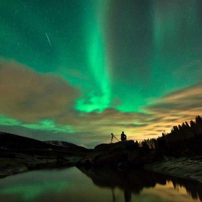 In 2014, as the Quadrantids were flying, people at far northern latitudes were seeing auroras