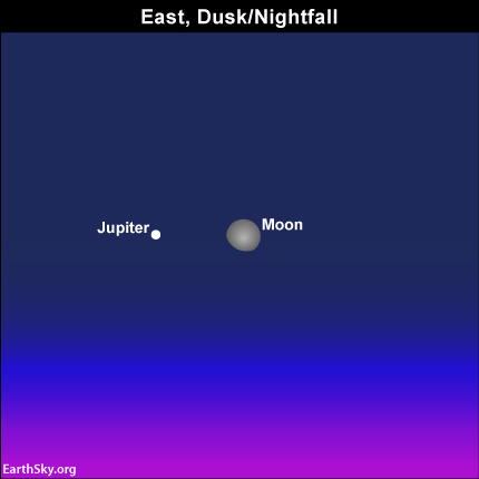 Waxing moon and Jupiter pair up on February 10 Read more