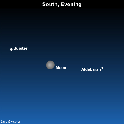 Moon between Jupiter and Aldebaran on night of February 9 Read more