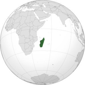 Location of Madagascar in the Indian Ocean. Image Credit: Wikipedia