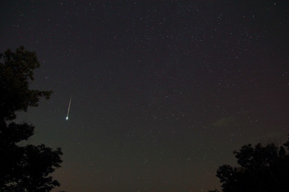 EarthSky Facebook friend Eddie Popovits caught this Perseid fireball in early August 2014.