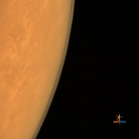India's Mars Orbiter Mission (MOM) captured this image of the 