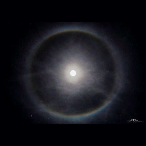 Moon halo captured by Aaron Robinson in Idaho Falls, Idaho on January 30, 2015.