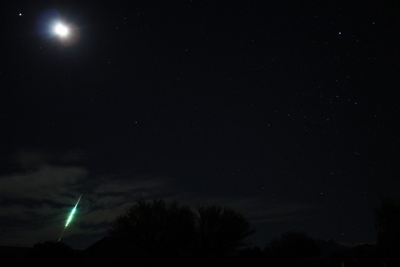 Dick Dionne in Green Valley, Arizona caught this bright Taurid fireball on November 15, 2014. Many reported fireballs in early November this year!