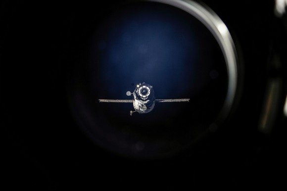 An unpiloted Russian Progress 50 (50P) resupply ship, seen here shortly after undocking from the International Space Station in July, 2013.