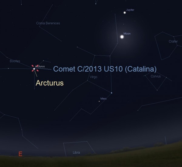 January 1, 2016, from 2 a.m. to sunrise, local time. The comet will be very near the bright star Arcturus in the constellation Bootes.  Photo opportunity!