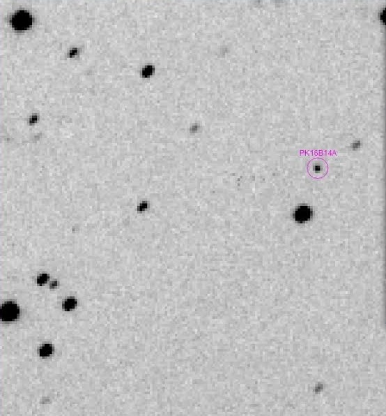Photo of comet P/2016 BA14 by Steven M. Tilley using the iTelescope.net Observatory in Siding Spring, Australia. ( ©Steven M. Tilley, Used with permission ) 