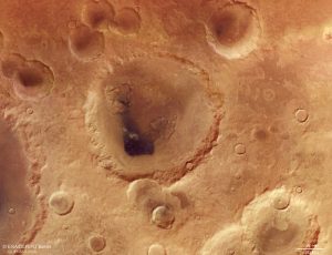 Image result for Fly over a Mars crater