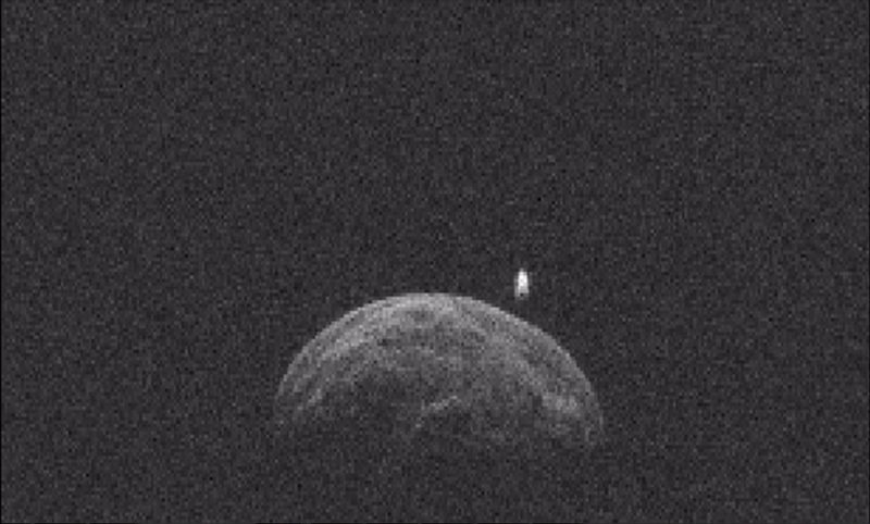 Asteroid 2004 BL86 with its moon.