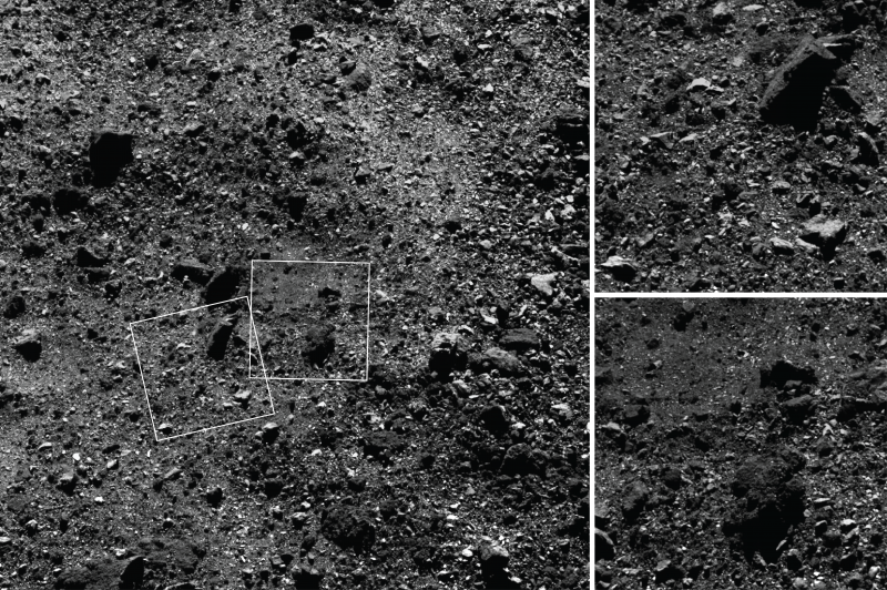 3 images of gray, gravelly, ground.