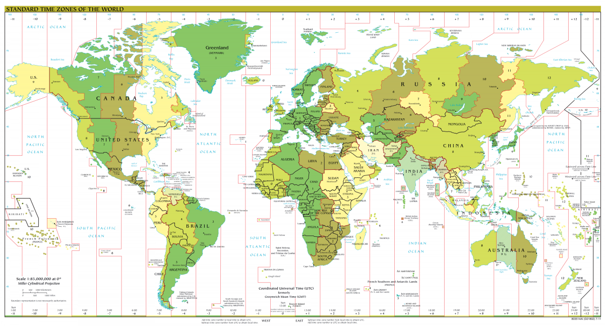 Time Zone Conversion Chart