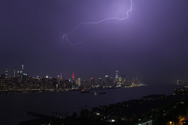 Night lightning over NYC.