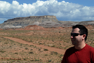 Smiling man with mesa in background.